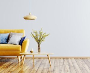 Yellow and grey home decore